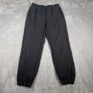 Lululemon Jogger Pants Womens 8 Black Lightweight Zip Pockets Elastic Cuffed